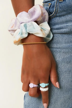 Scrunchie Batik mehrfarbig Gelb Polyester h5 Bild2